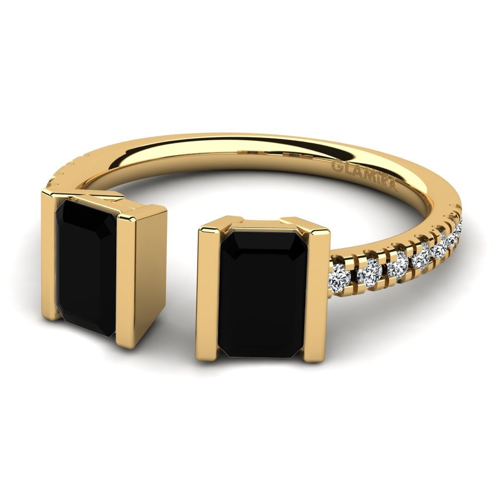 9k Oro Amarillo Anillo de compromiso Edwardina