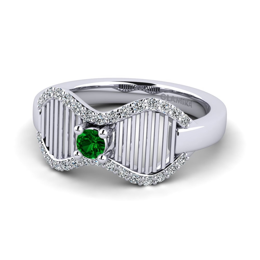Zircone Verde Anello Eellio