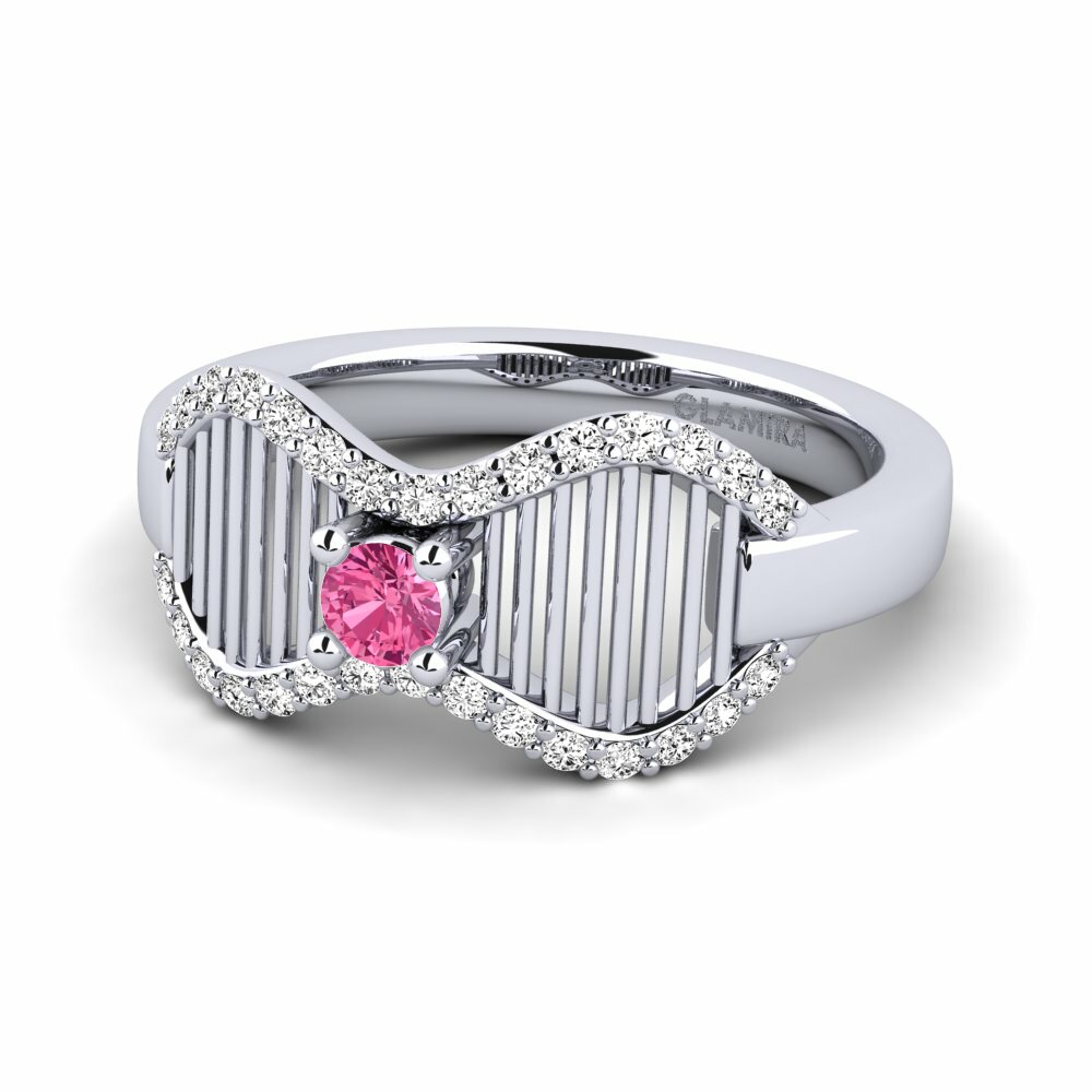Turmalina rosa Anillo Eellio