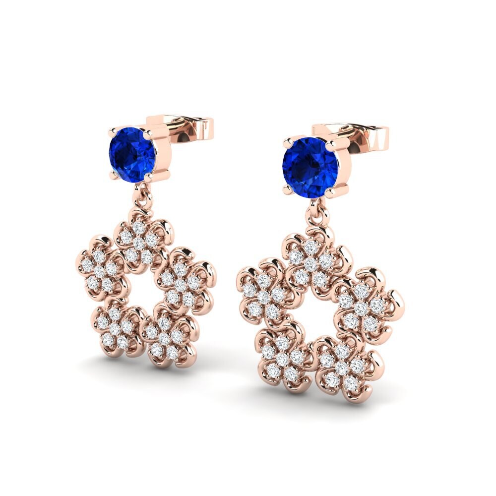 Đá Emerald (Đá nhân tạo) Bông tai nữ Effares