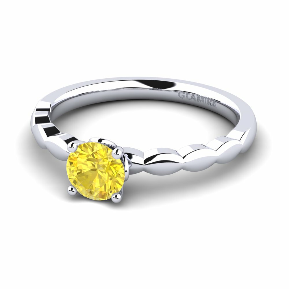 Yellow Sapphire Engagement Ring Effie 0.5 crt