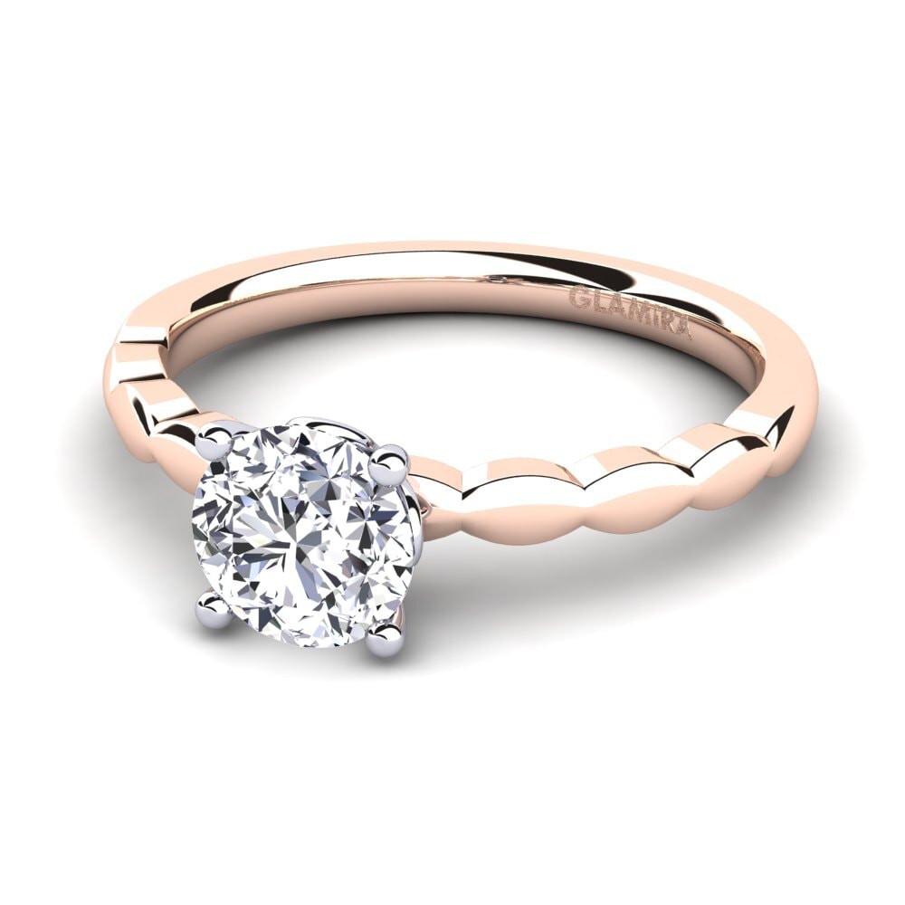 585 Rot & Weißgold Verlobungsring Effie 0.8 crt