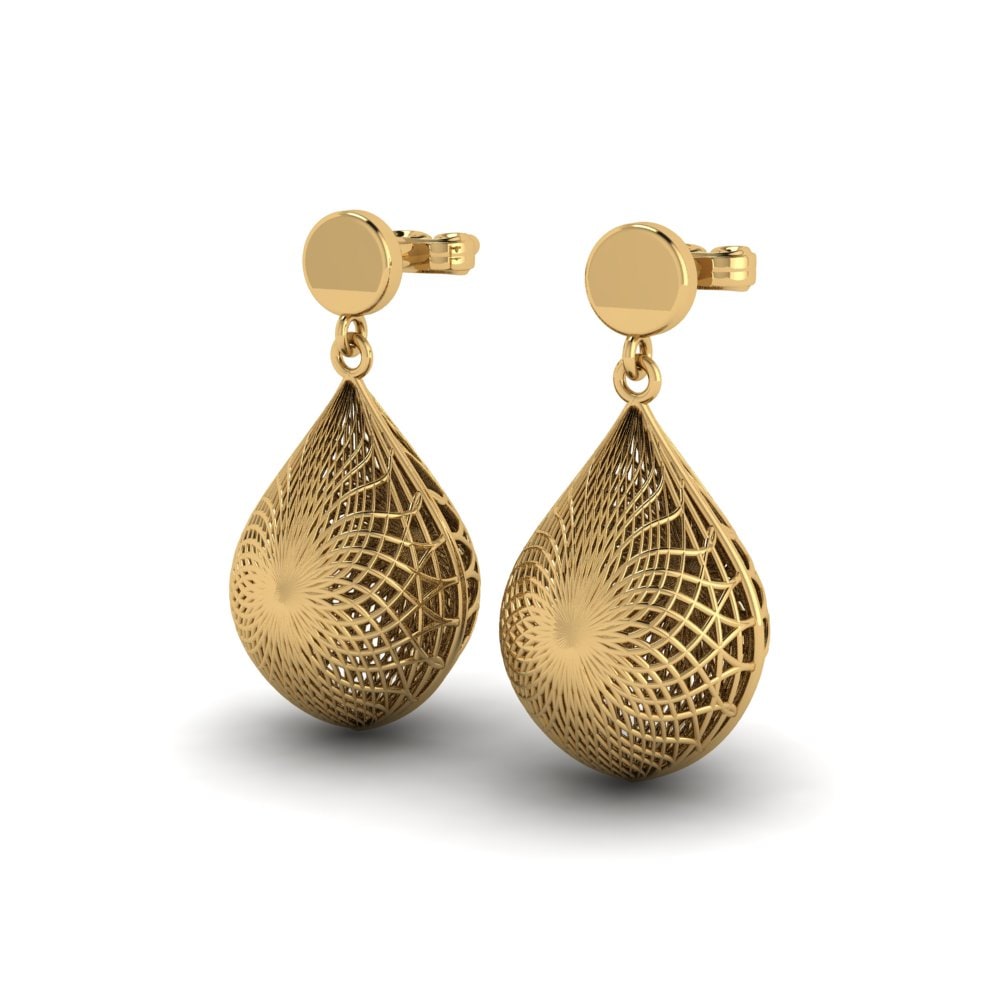 9k Oro Amarillo Pendientes Effigie