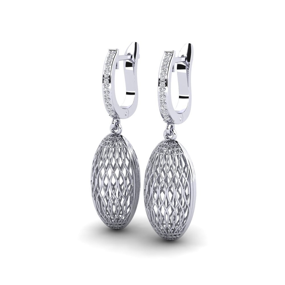 Diamant De Synthèse Boucle d'oreille femme Effilerant