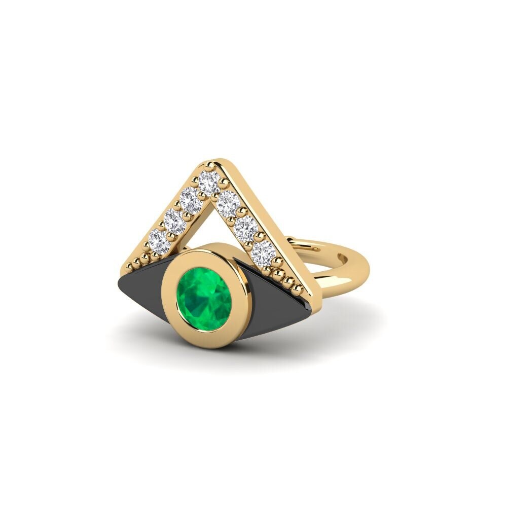 Émeraude Boucle d'oreille femme Efkairia