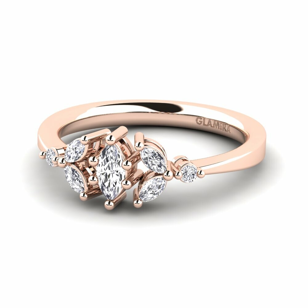 18k Rose Gold Engagement Ring Efthemia