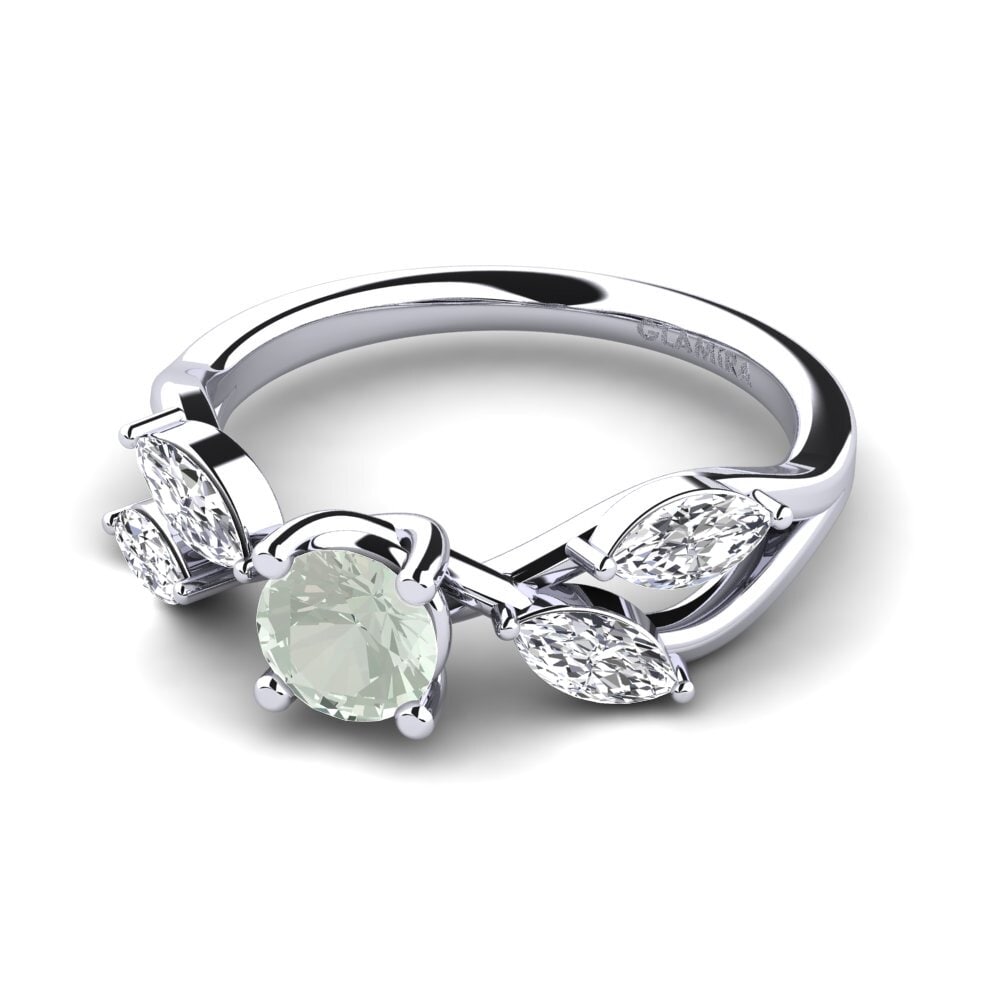Green Amethyst Engagement Ring Egbertine
