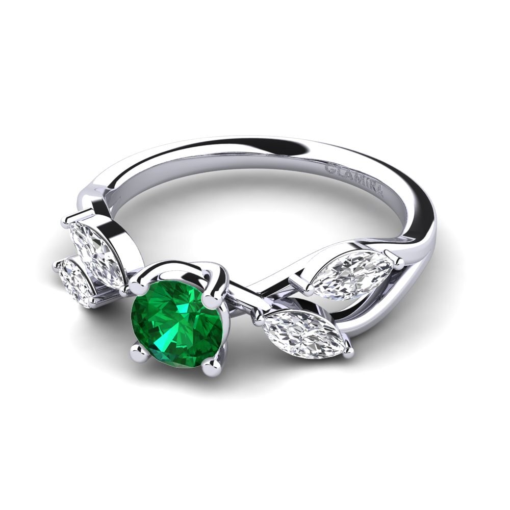 Emerald (Lab Created) Engagement Ring Egbertine