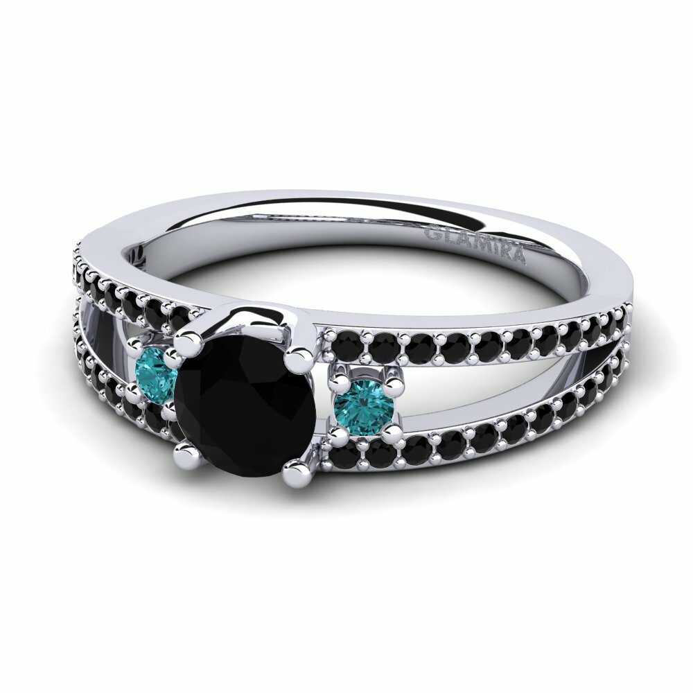 Zwarte Diamant Verlovingsring Egilina