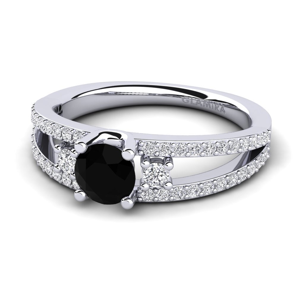 Black Diamond Engagement Ring Egilina