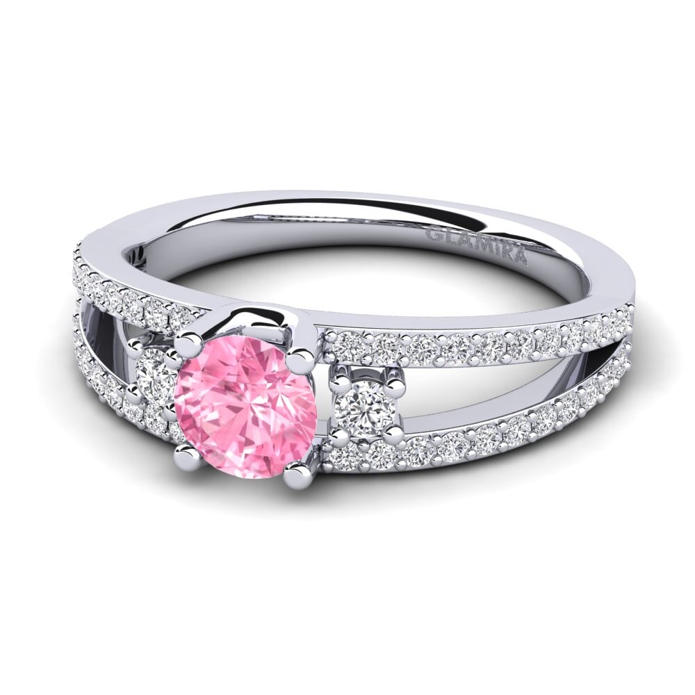 Pink Sapphire Engagement Ring Egilina