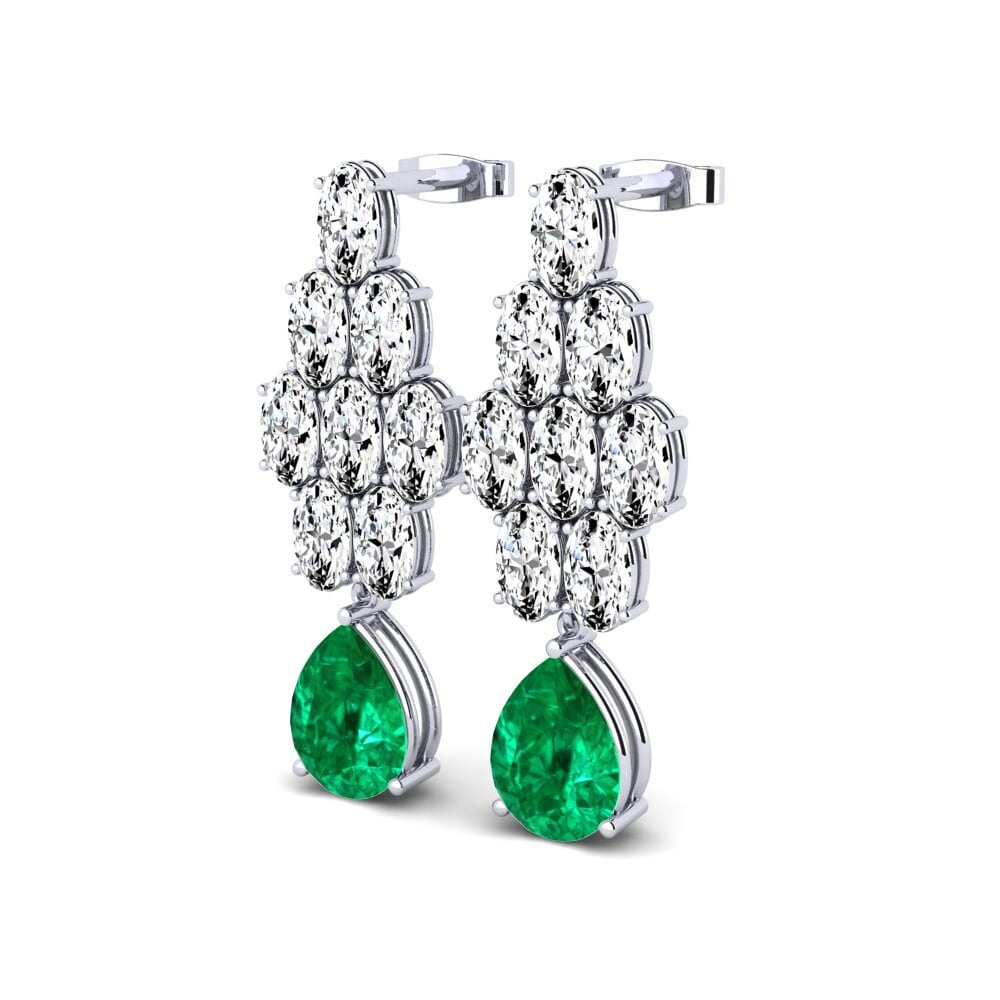 Emerald (Lab Created) Women's Earring Egino