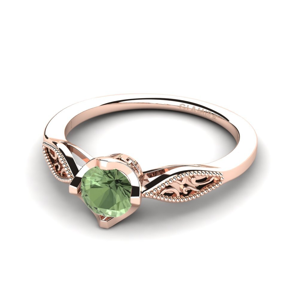 Green Sapphire Engagement Ring Eglantine