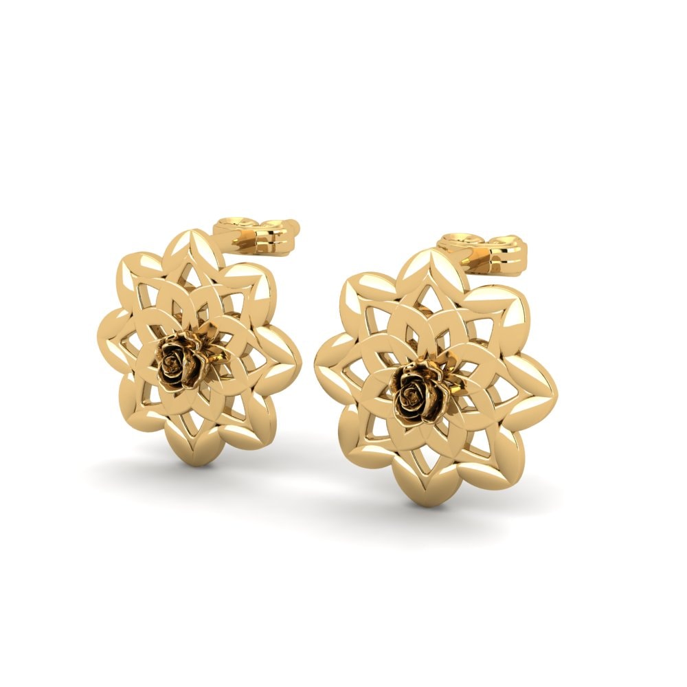 9k Oro Amarillo Pendientes Eglise