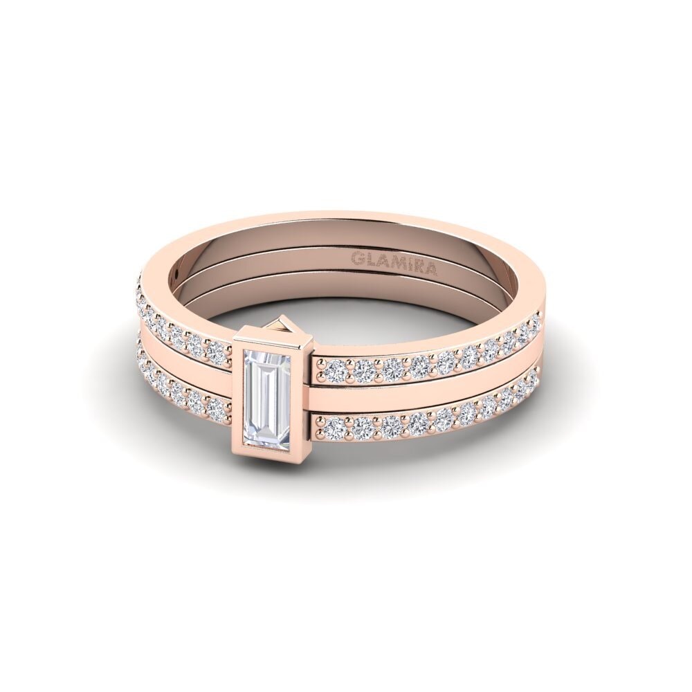 Rotgold 585 Ring Eguation - SET
