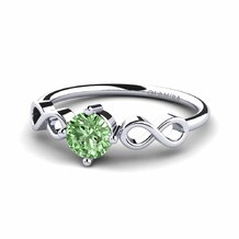 Design Solitaire Green Diamond Rings