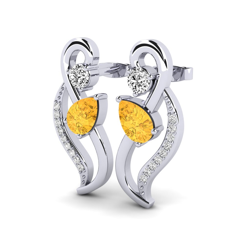 Pear Citrine Women's Earring Eider