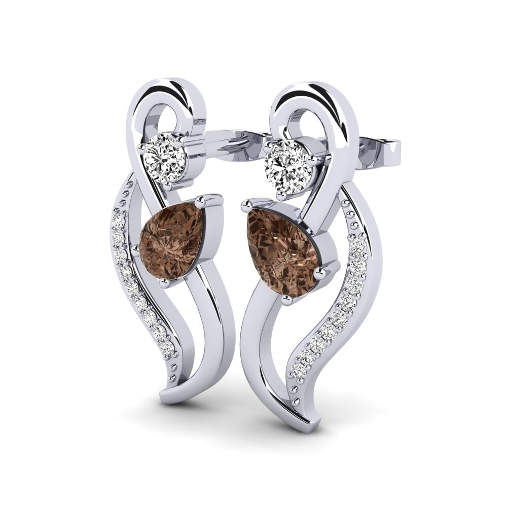 Đá Thạch Anh Khói Bông tai nữ Eider