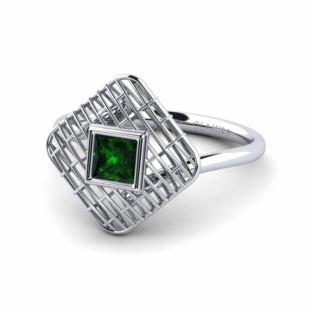 Anillo Eigoloen Turmalina verde