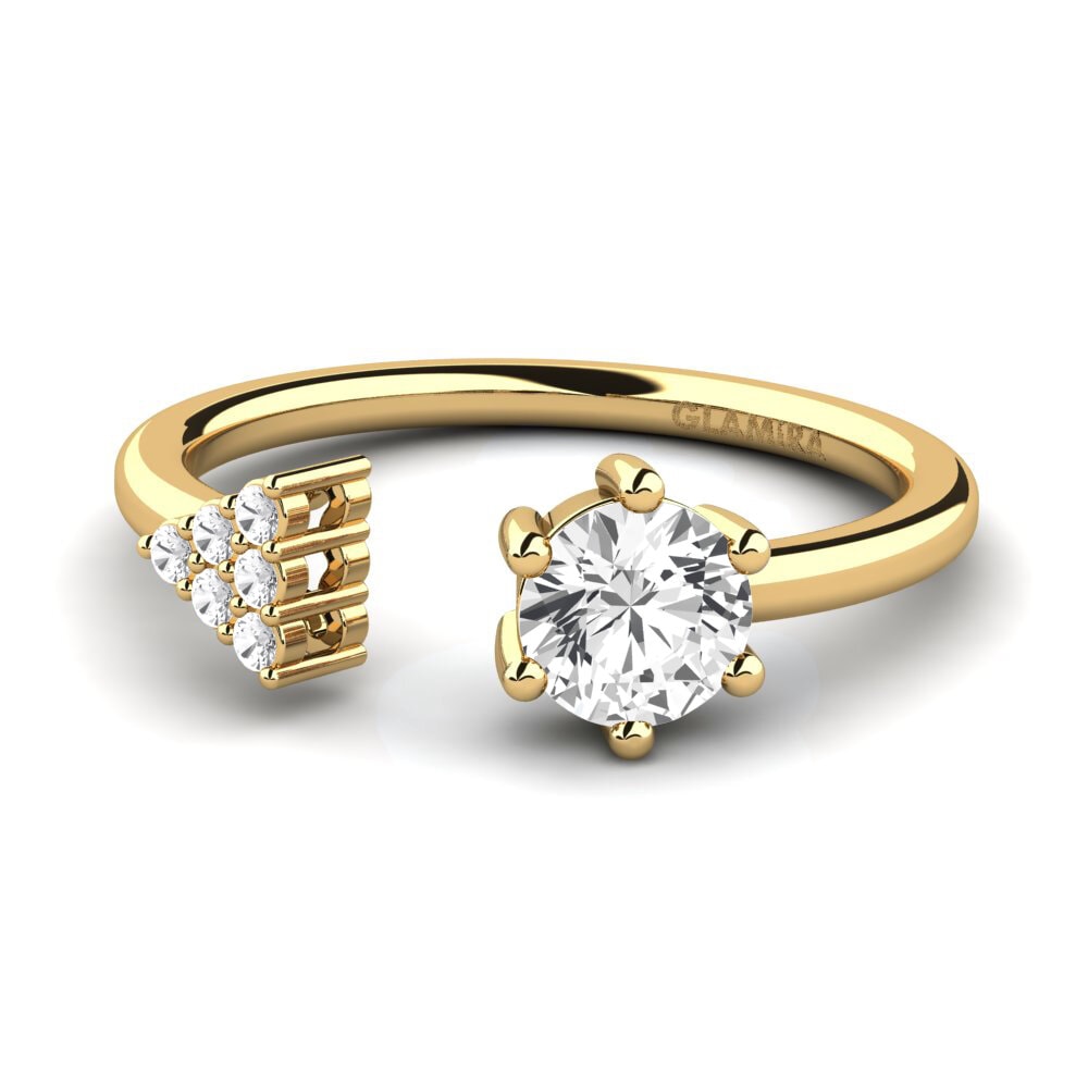 White sapphire Ring Eiluned