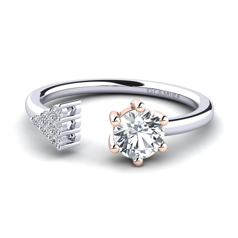 Weißer Zirkon Ring Eiluned