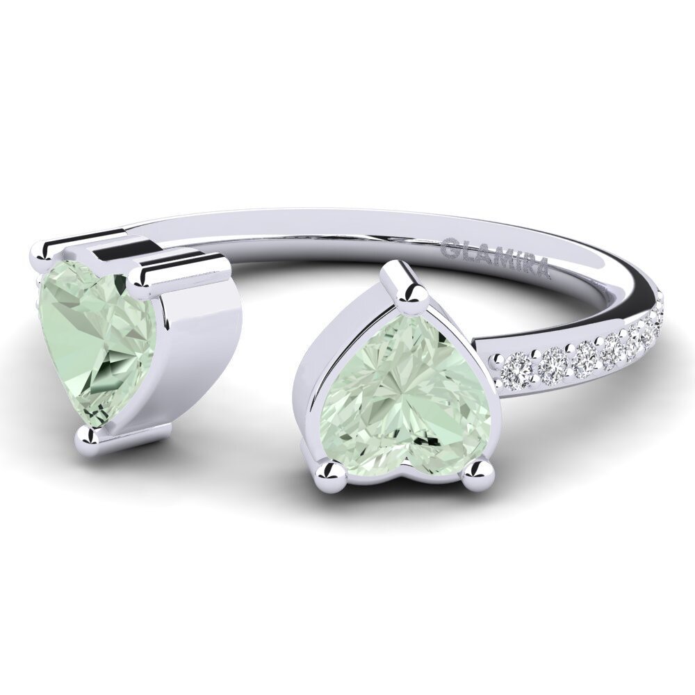 Green Amethyst Engagement Ring Eionia