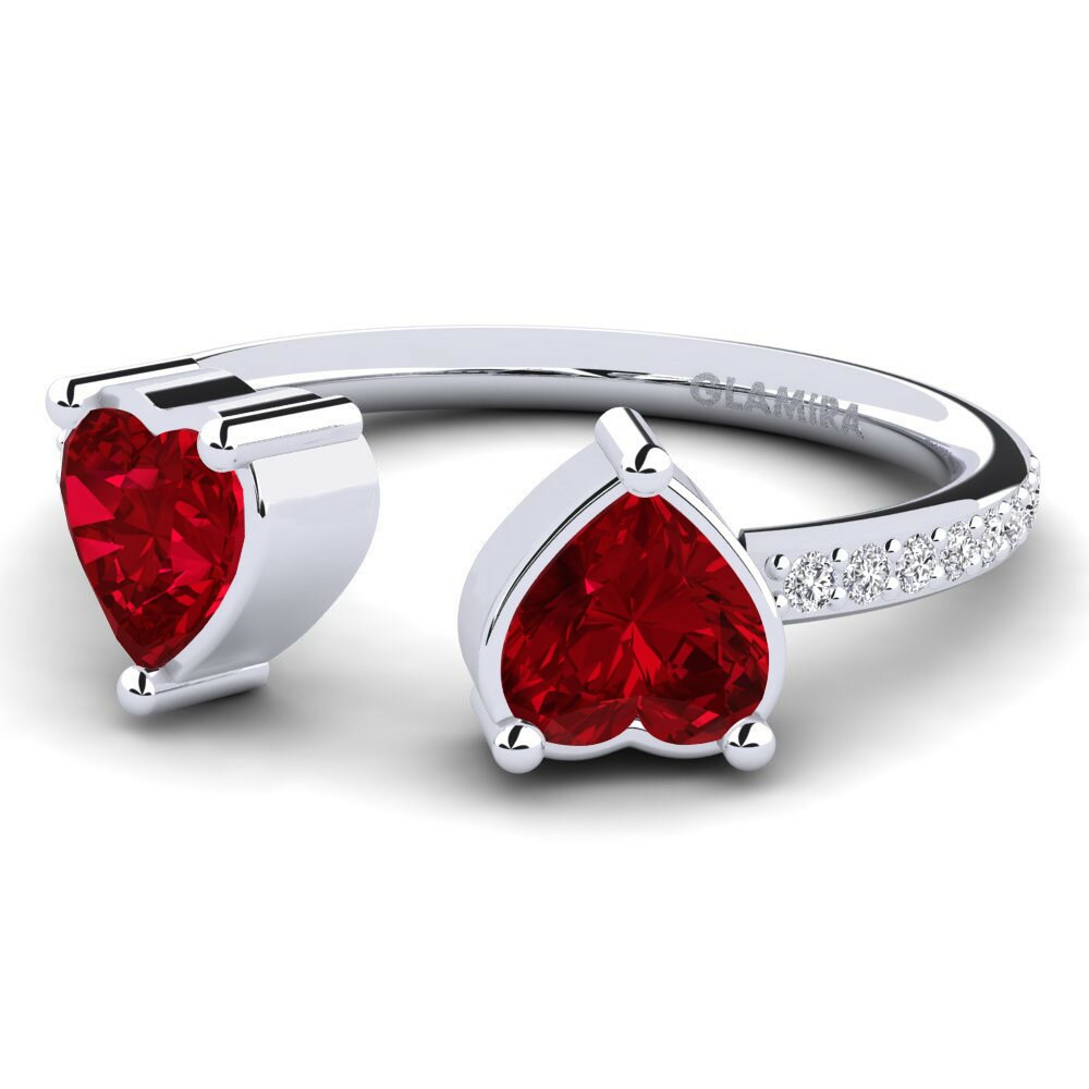 Zircone Rouge Bague de fiançailles Eionia