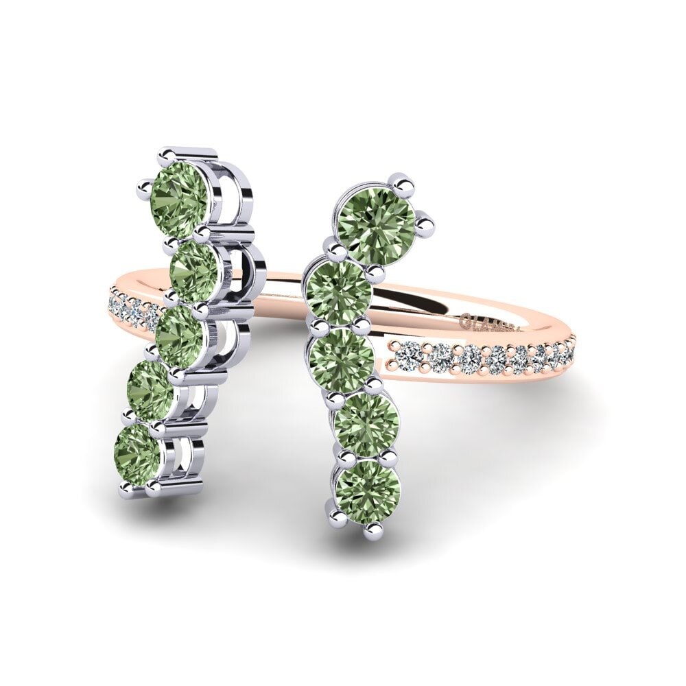 Diamante Verde Anel Eira
