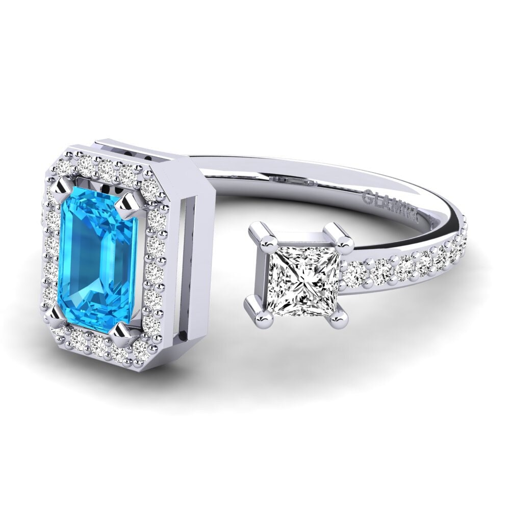 Blue Topaz Engagement Ring Eirena