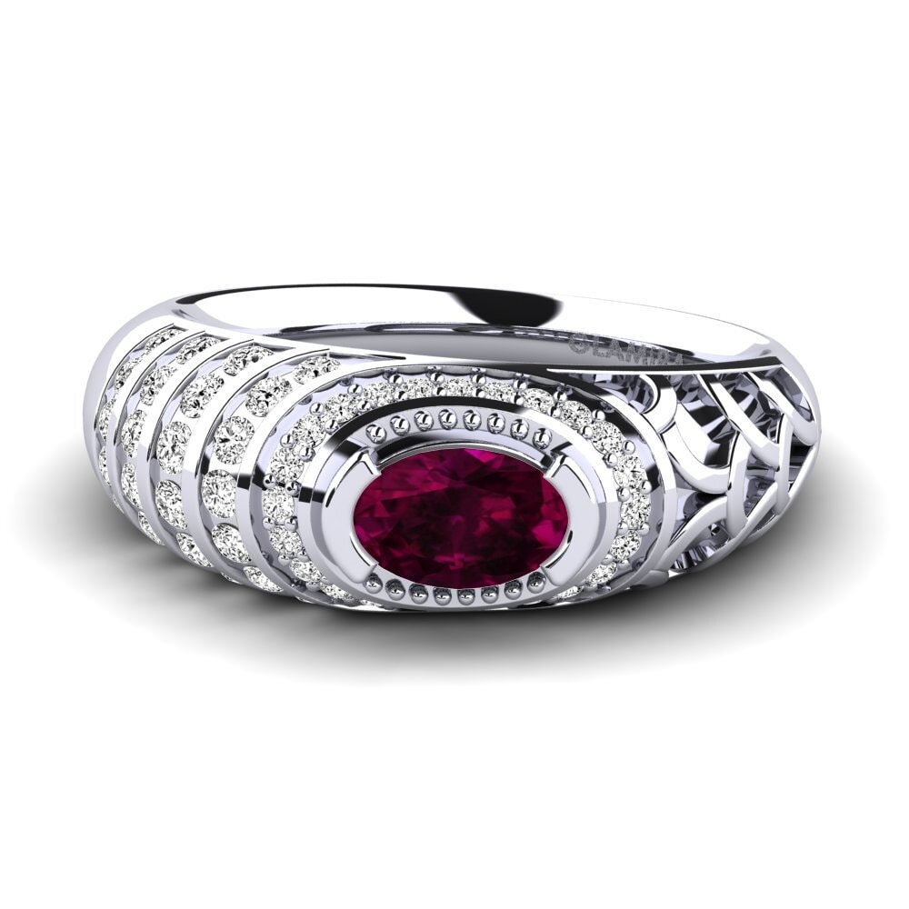 Granate Rhodolite Anillo de compromiso Eirene