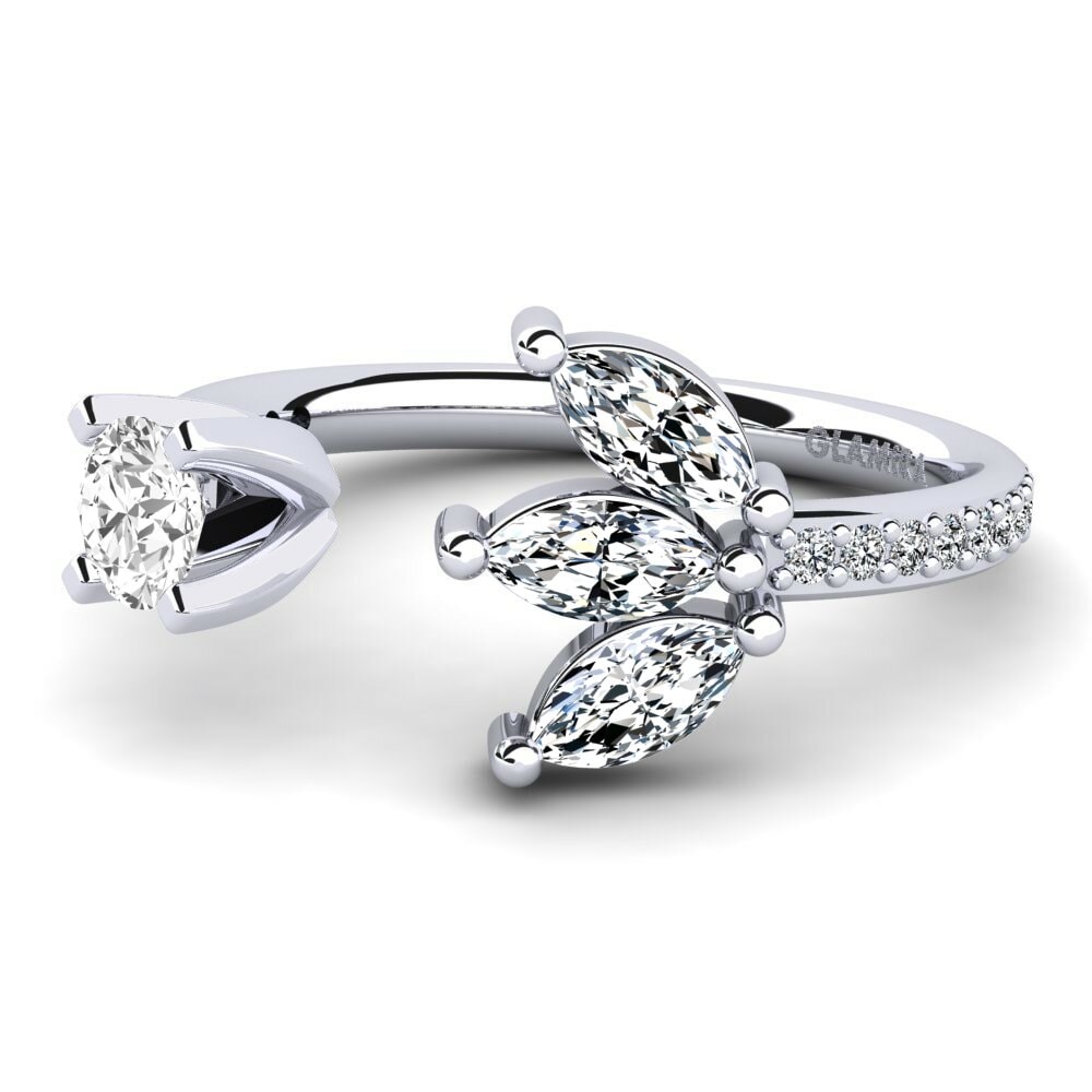Open White sapphire Rings