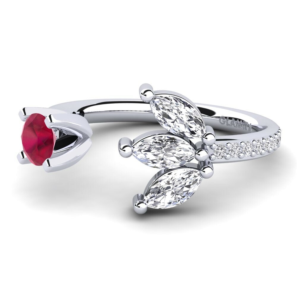 Open Ruby Engagement Rings