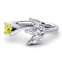 Open Yellow Diamond Rings