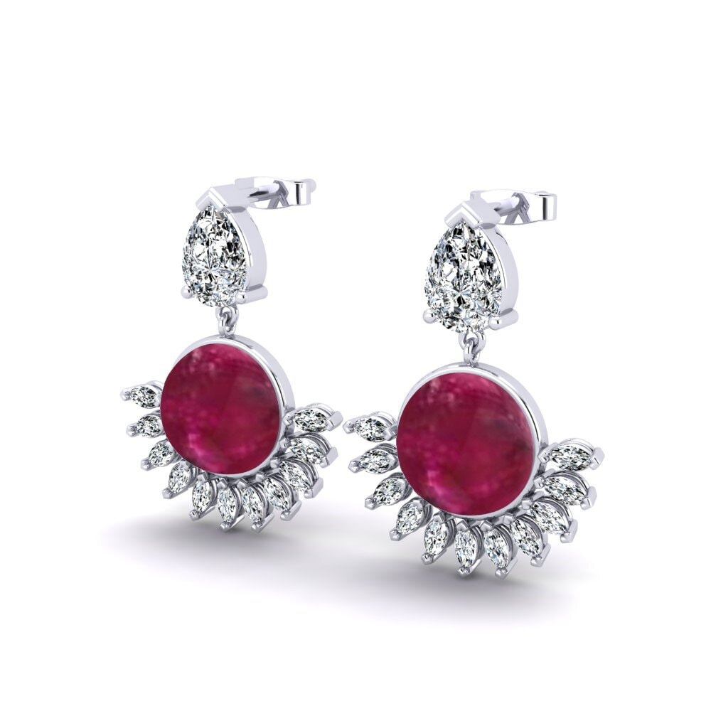 Cabochon Ruby Women's Earring Eisner
