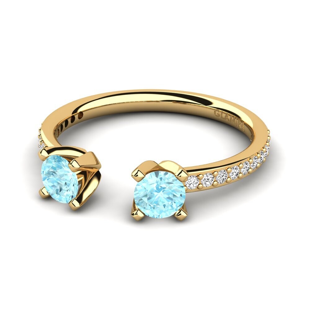 Aguamarina Anillo de compromiso Ejeria
