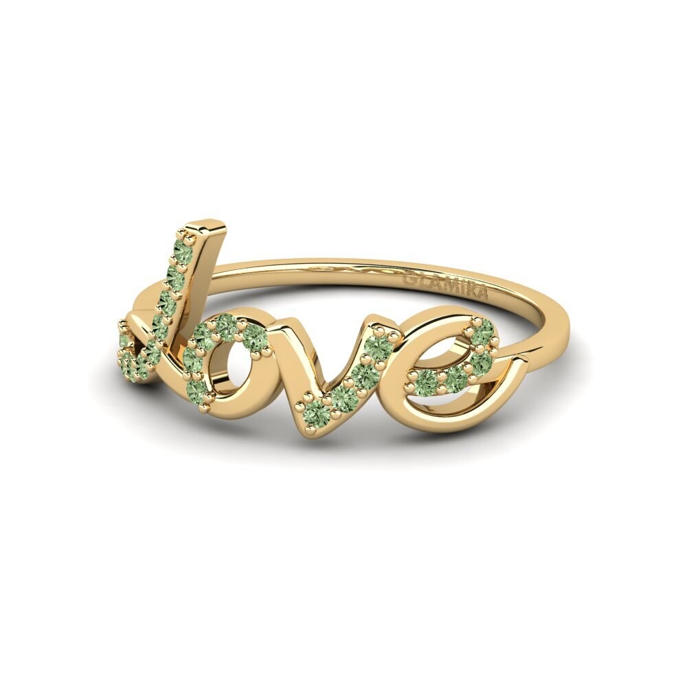 Diamante Verde Anel Ekara