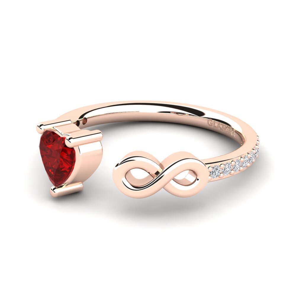 18ct Rose Gold Ruby (Lab Created) Ring Ekaterina