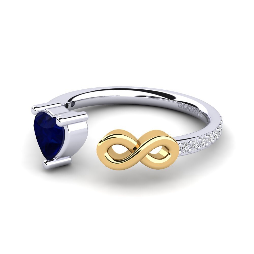 Corazón Zafiro Anillo Ekaterina