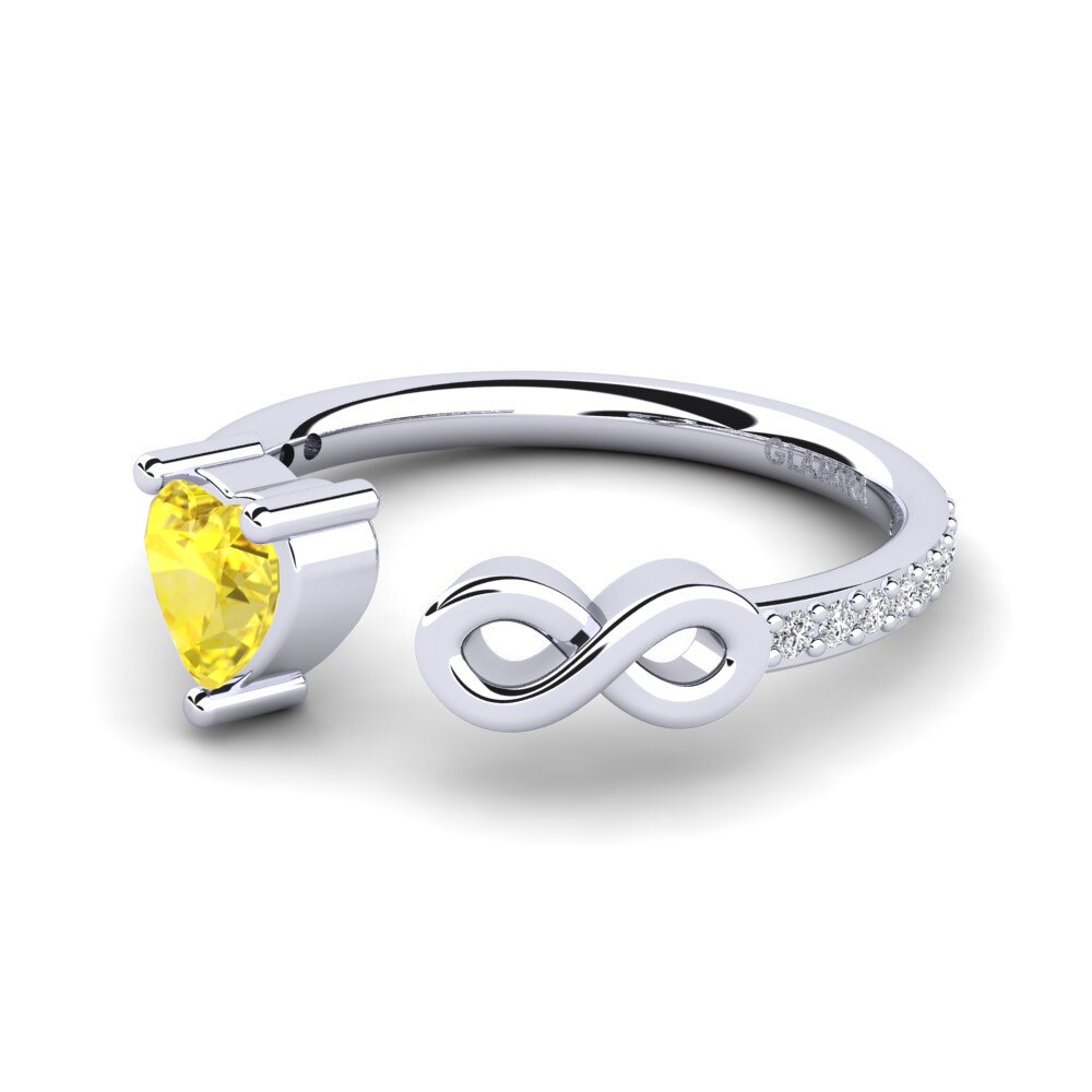 Heart Yellow Sapphire Ring Ekaterina