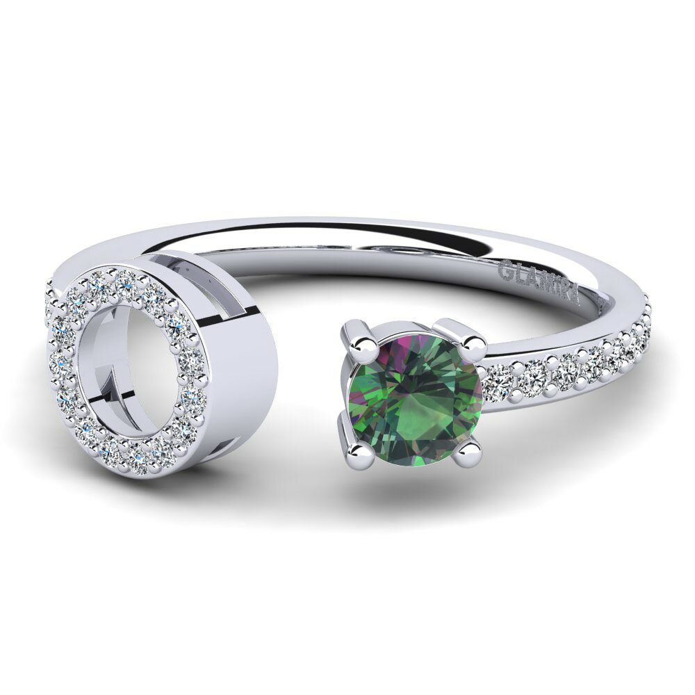 Open Mystic Topaz Engagement Rings