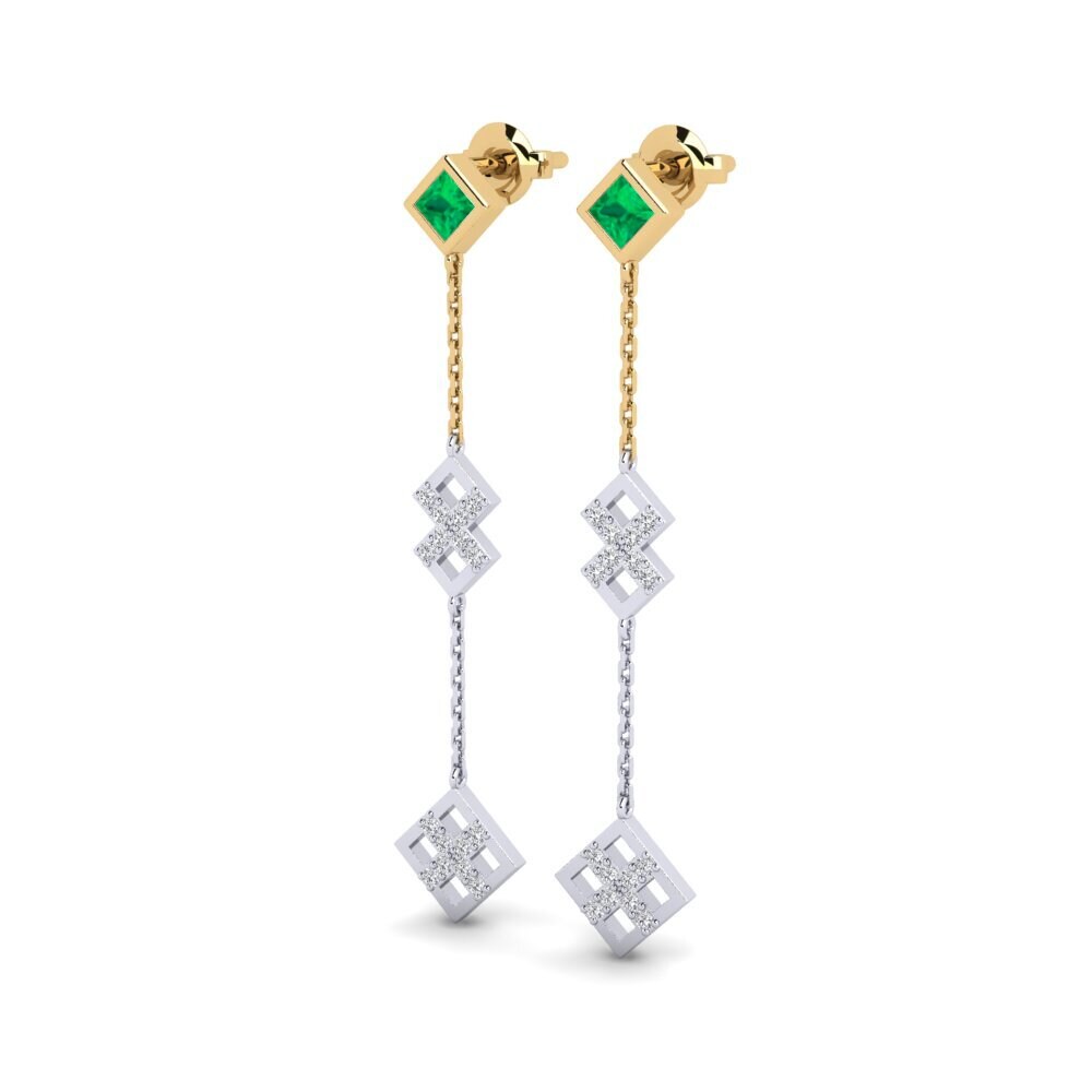 14k White & Yellow Gold Women's Earring Elain