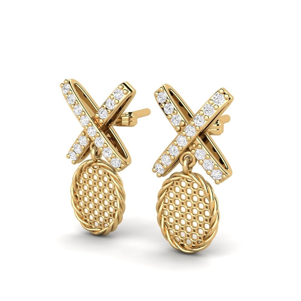 Saphir Blanc Boucle d'oreille femme Elainas