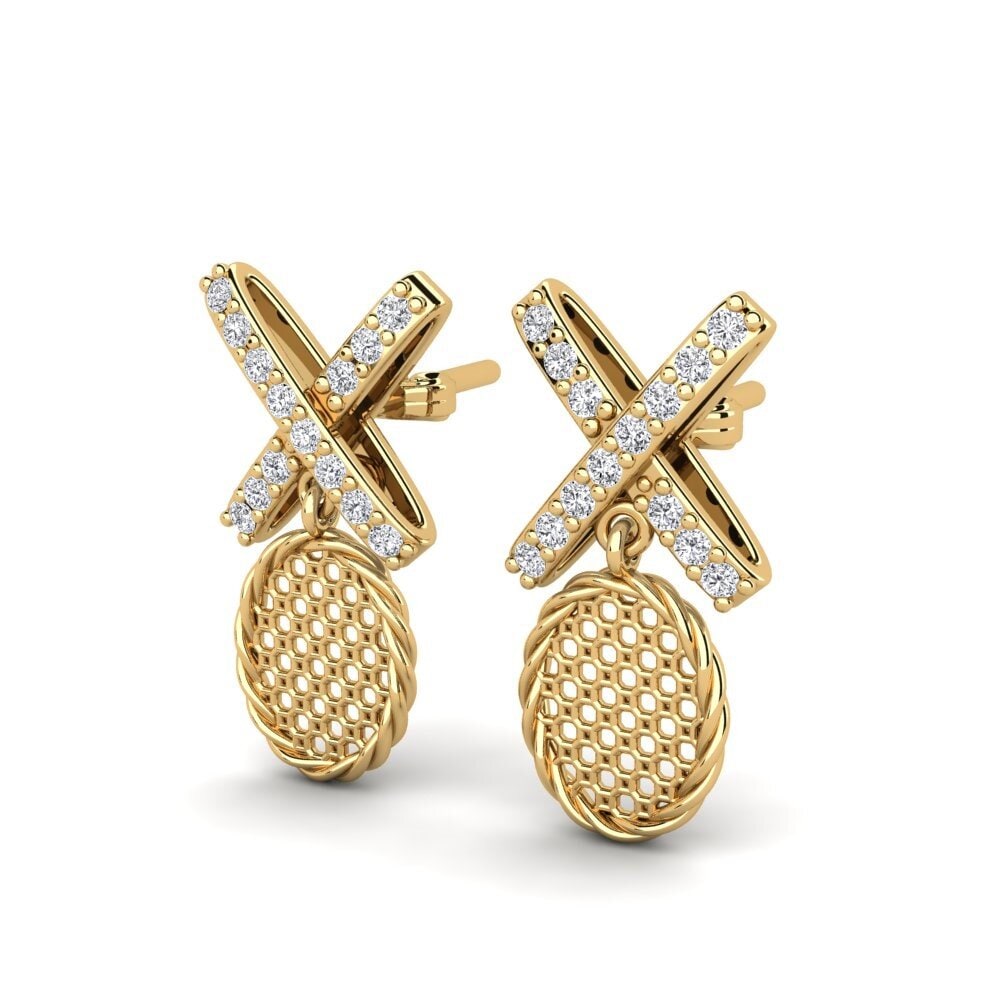 Diamant De Synthèse Boucle d'oreille femme Elainas