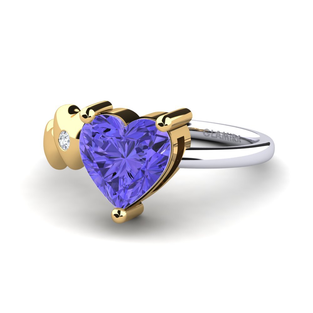 9ct White & Yellow Gold Tanzanite Ring Elauna
