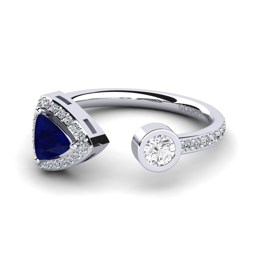 Trillion Sapphire Engagement Ring Elberga