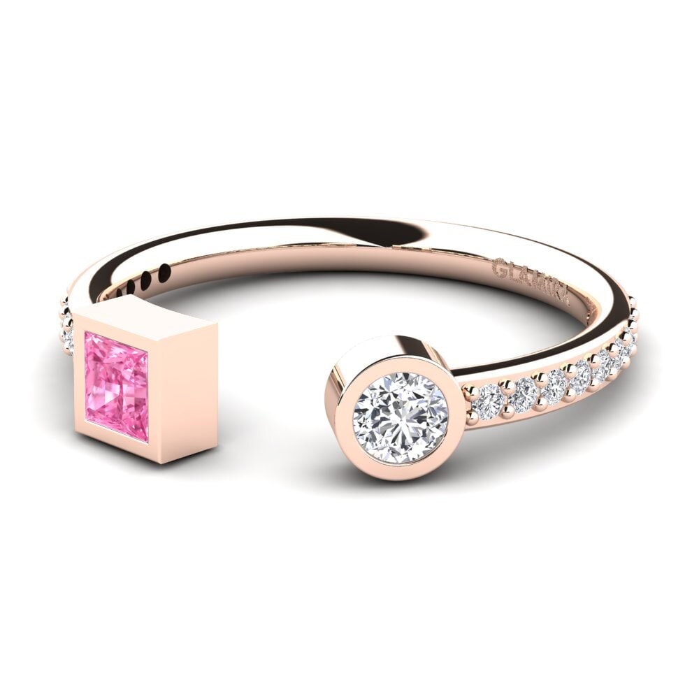 Princesa Zafiro Rosado Anillo Eldorada