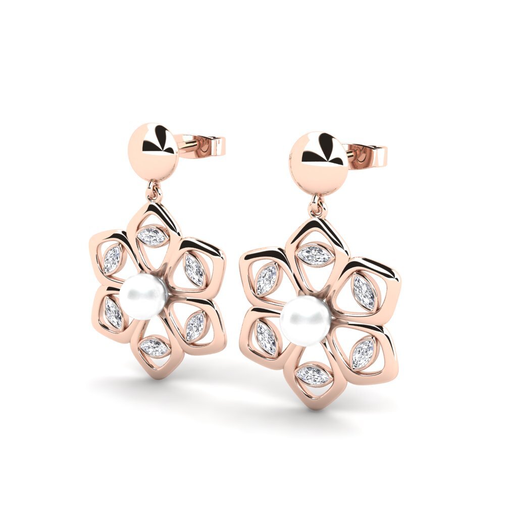 14ct Rose Gold Women's Earring Elebyk