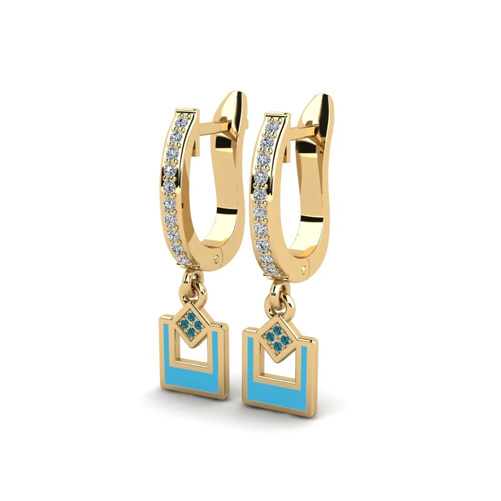 Diamante Azul Pendiente de mujer Elenors