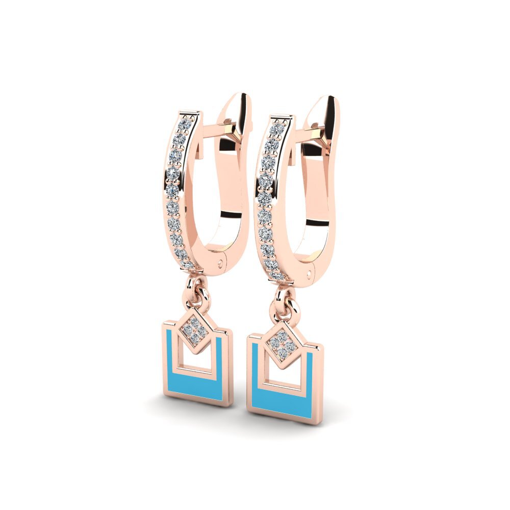 14k Oro Rosa Pendiente de mujer Elenors