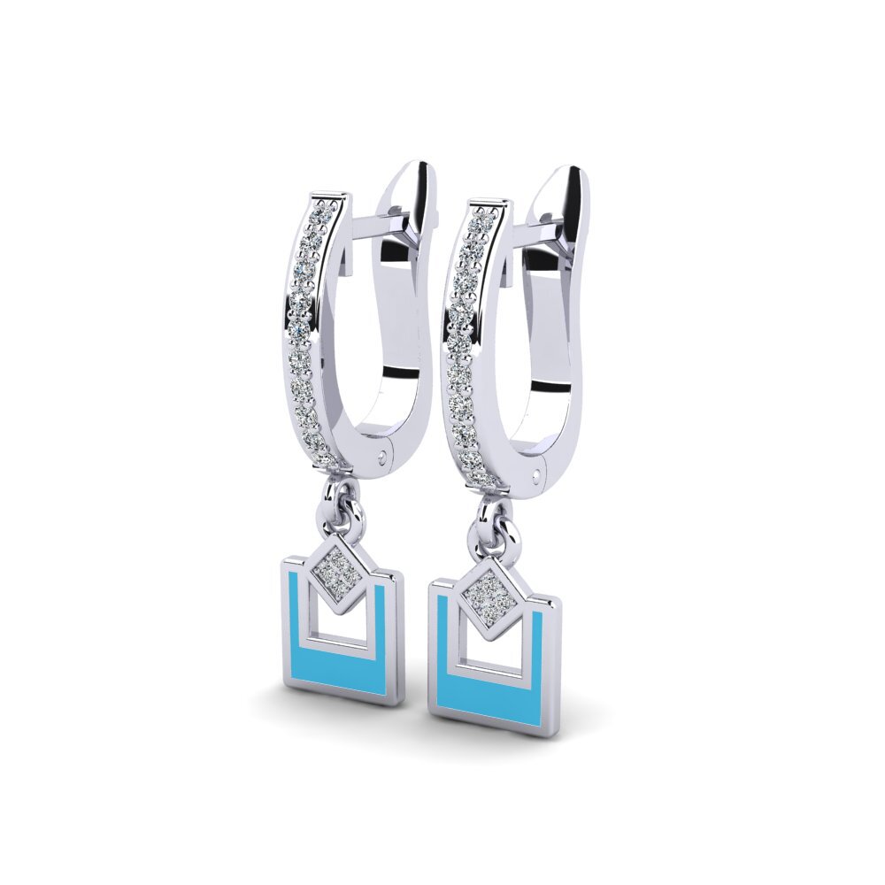 950 Platin Damen ohrring Elenors